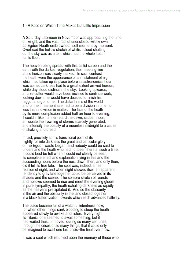 image for page Return of the Native by Thomas Hardy