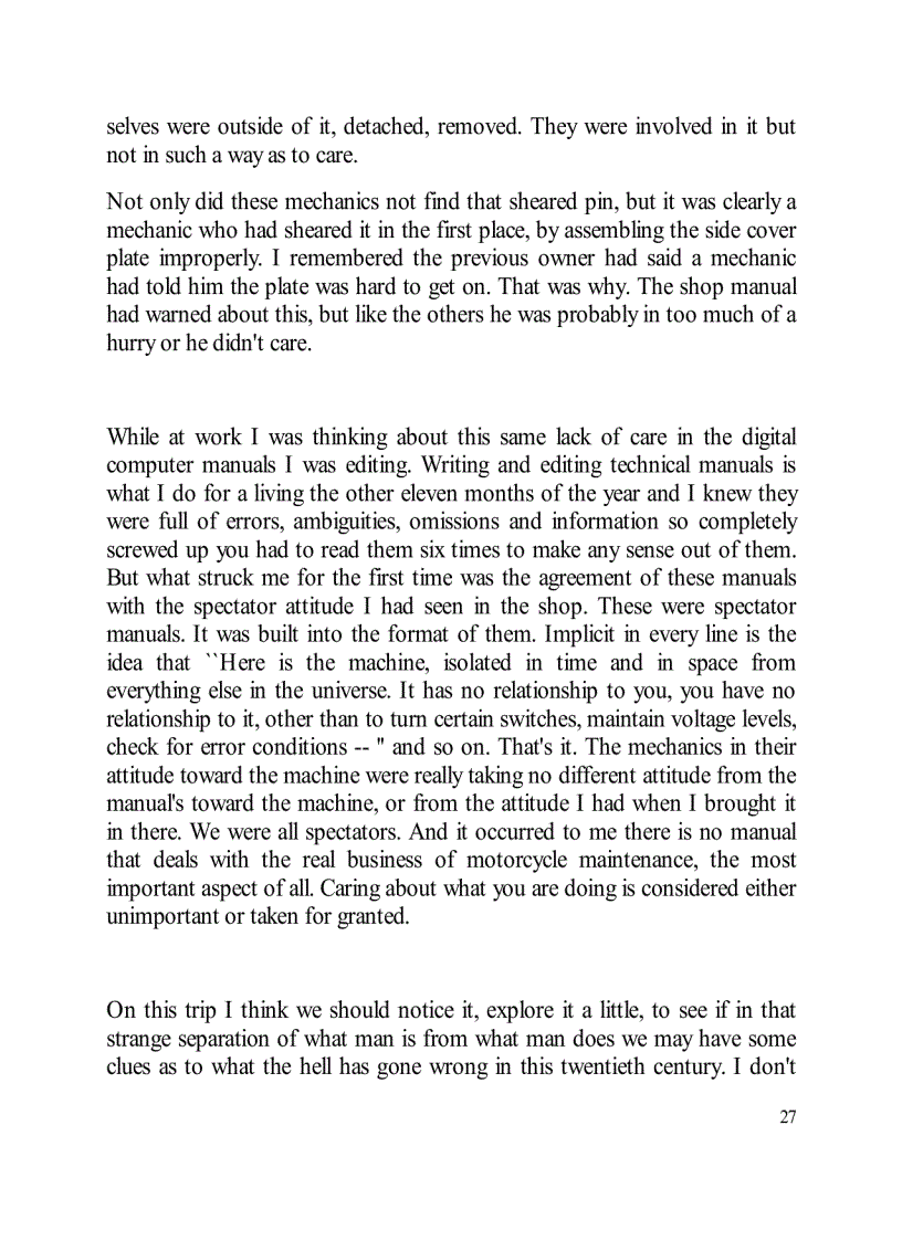 image for page Zen and the Art of Motorcycle Maintenance An Inquiry Into Values