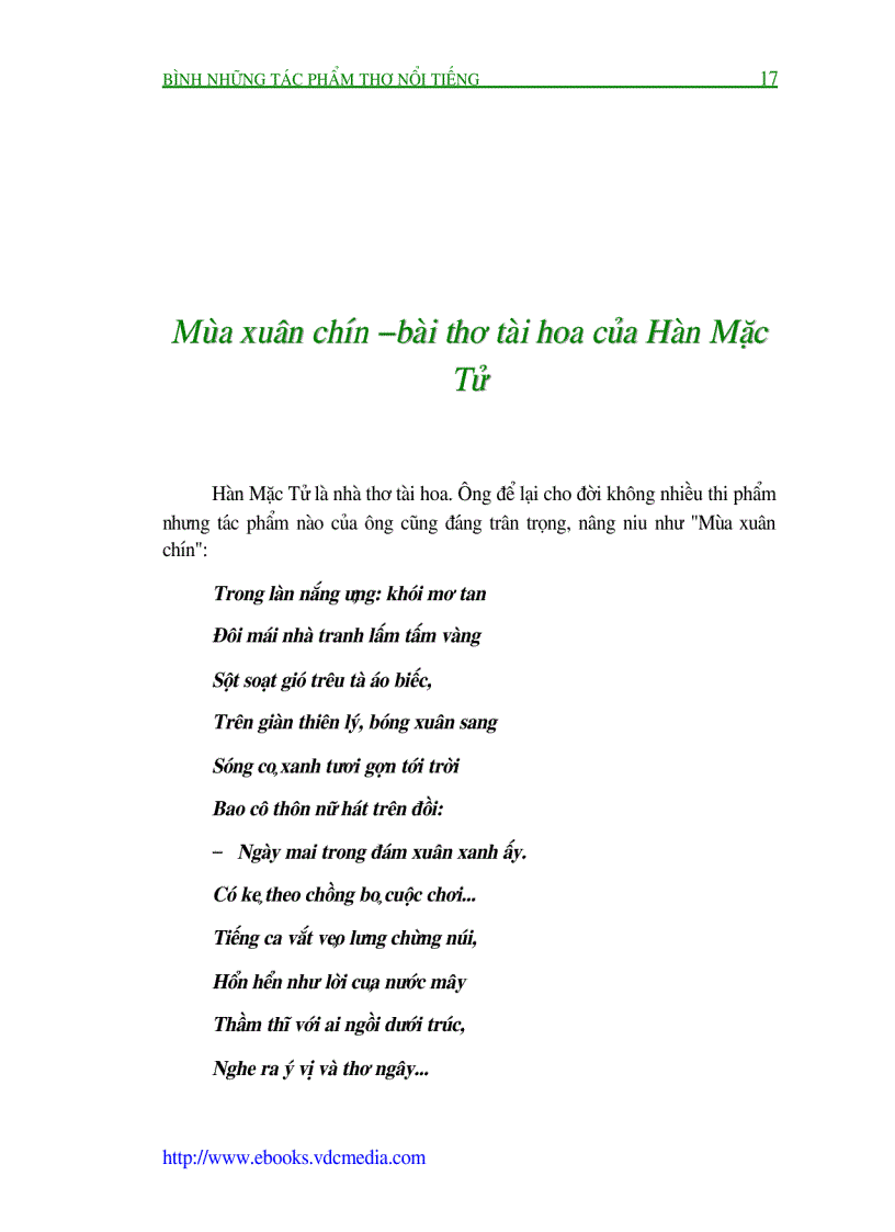 image for page Bình Những Tác Phẩm Thơ Nổi Tiếng Quyển III