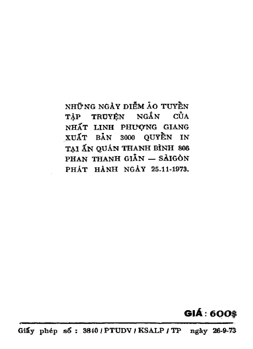 image for page Những ngày diễm ảo Tuyển tập truyện ngắn Nhất Linh