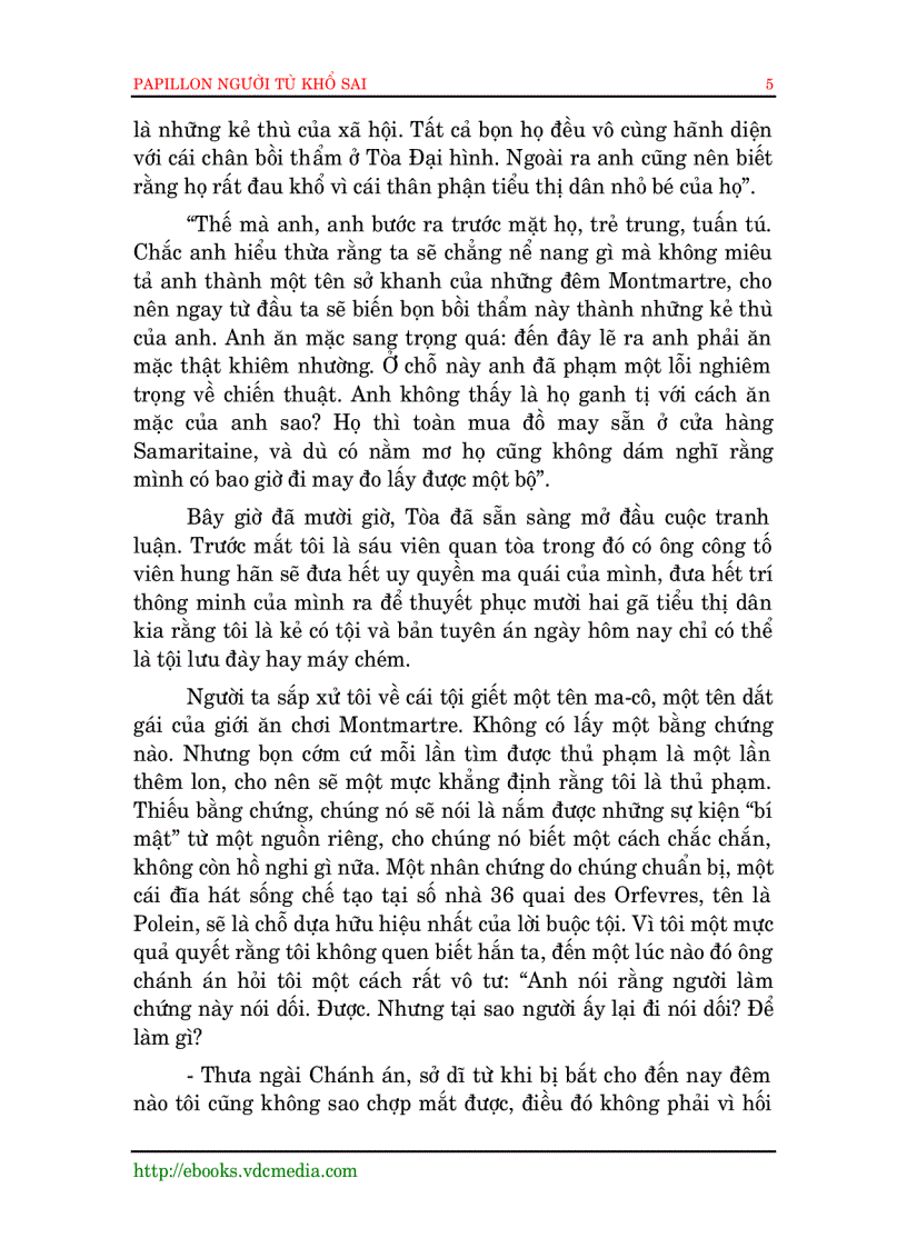 image for page Papillon Người Tù Khổ Sai Phần I