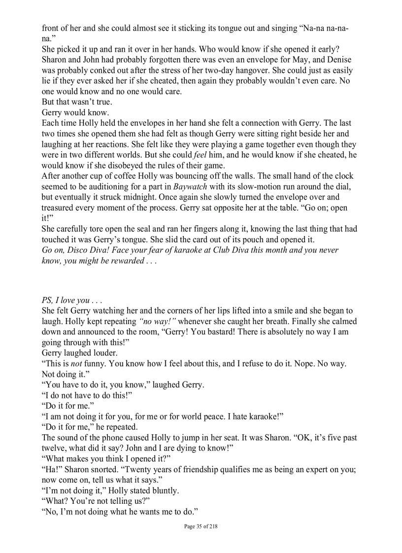 image for page PS I love you