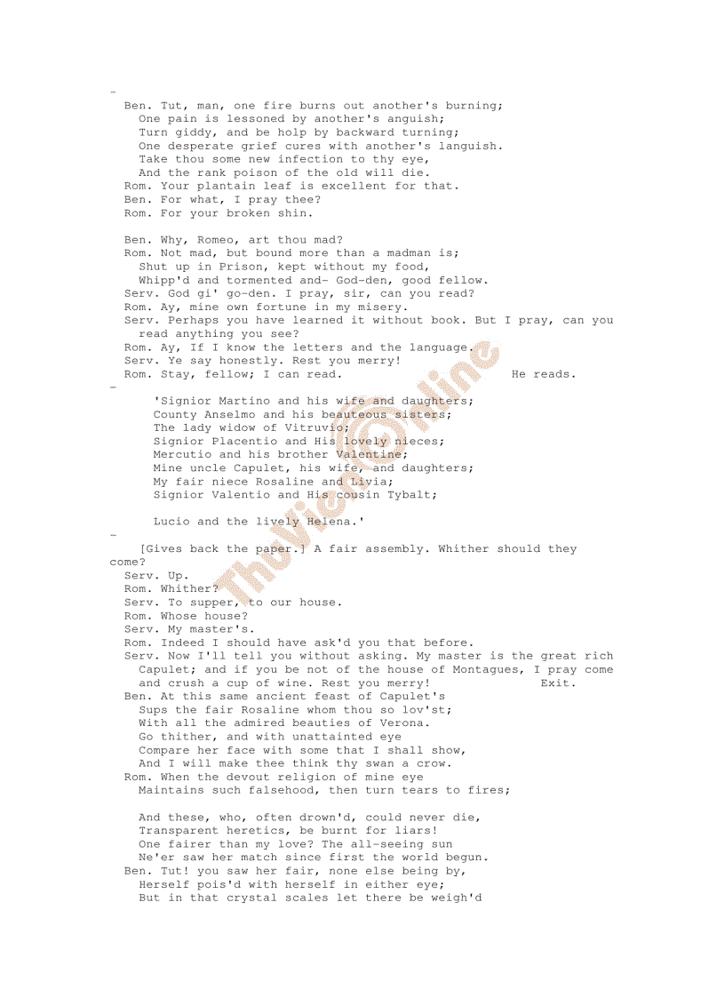 image for page Romeo and Juliet