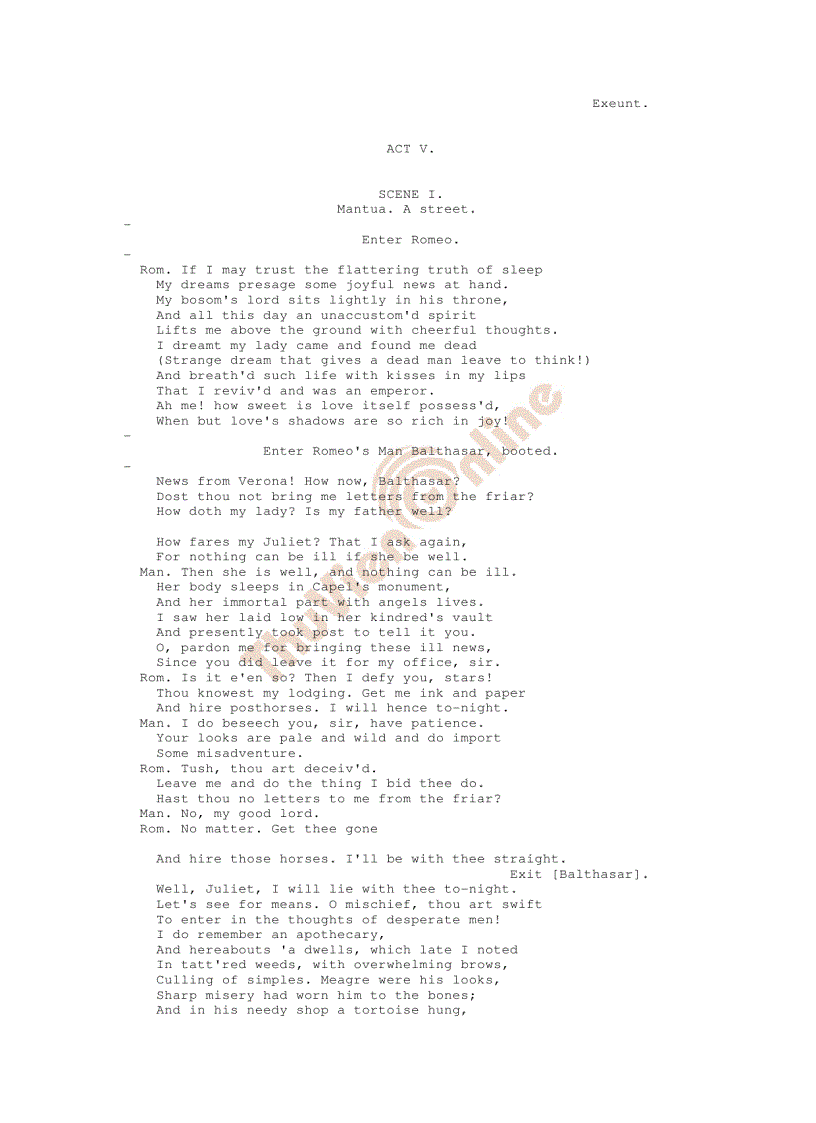 image for page Romeo and Juliet