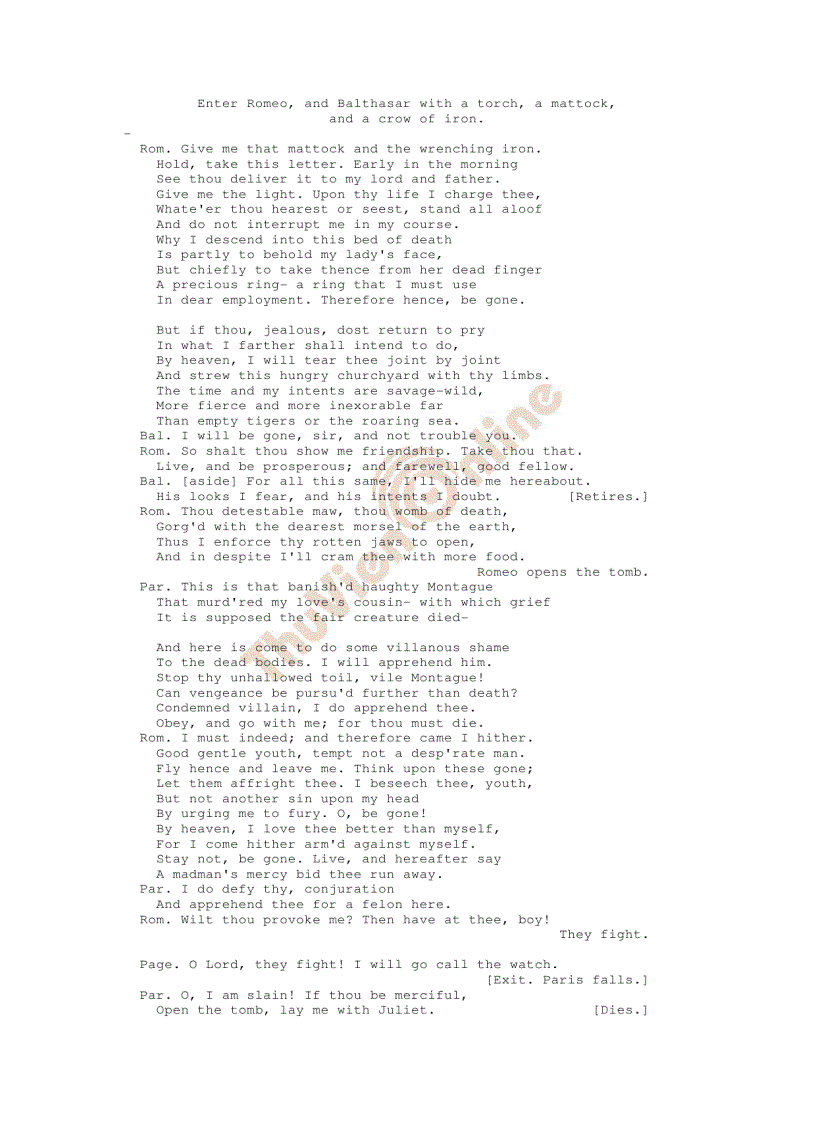 image for page Romeo and Juliet