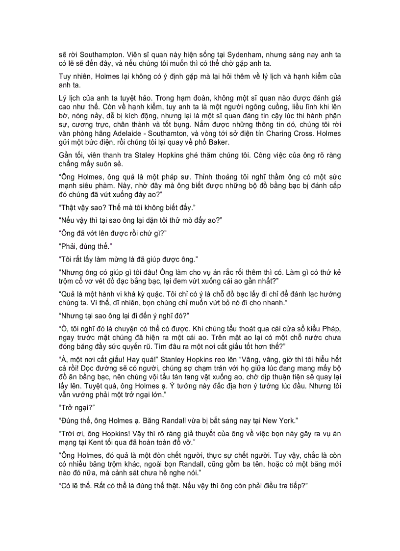 image for page Sherlock Holmes Trở Về