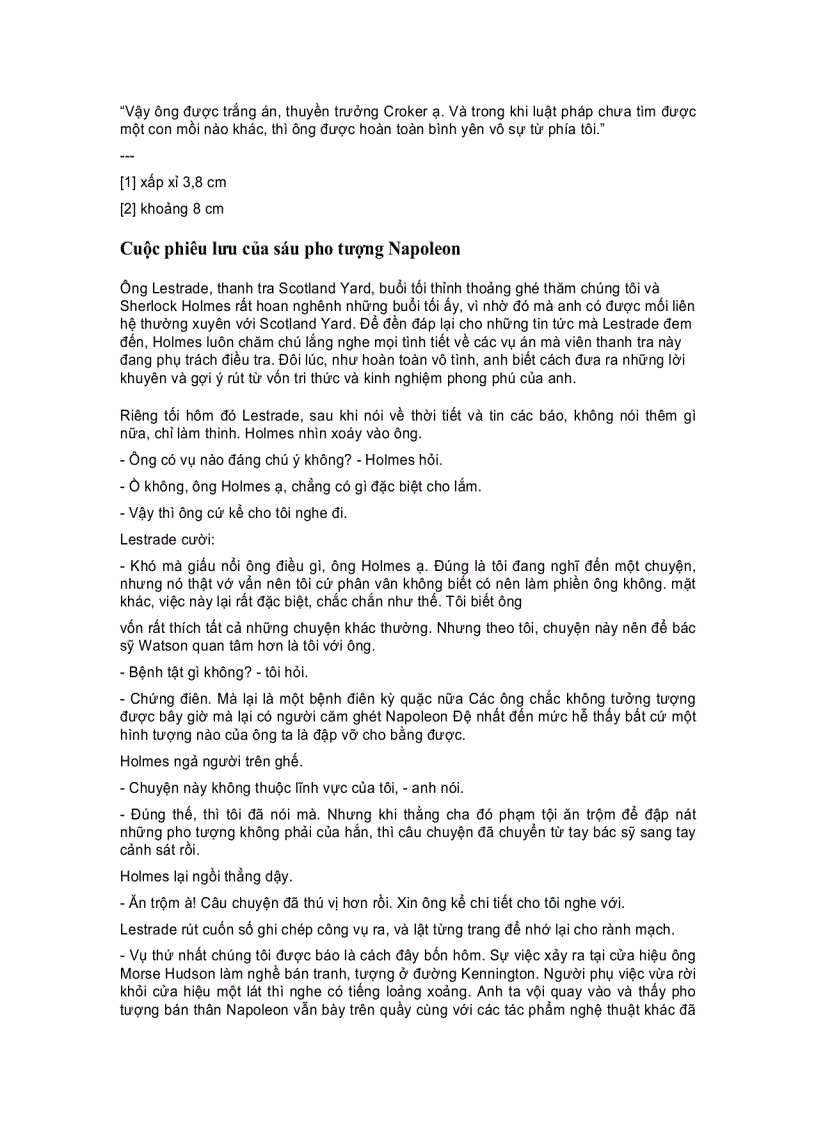 image for page Sherlock Holmes Trở Về