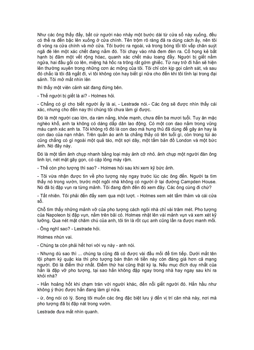 image for page Sherlock Holmes Trở Về