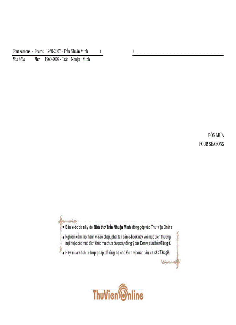 image for page Tập thơ Bốn mùa