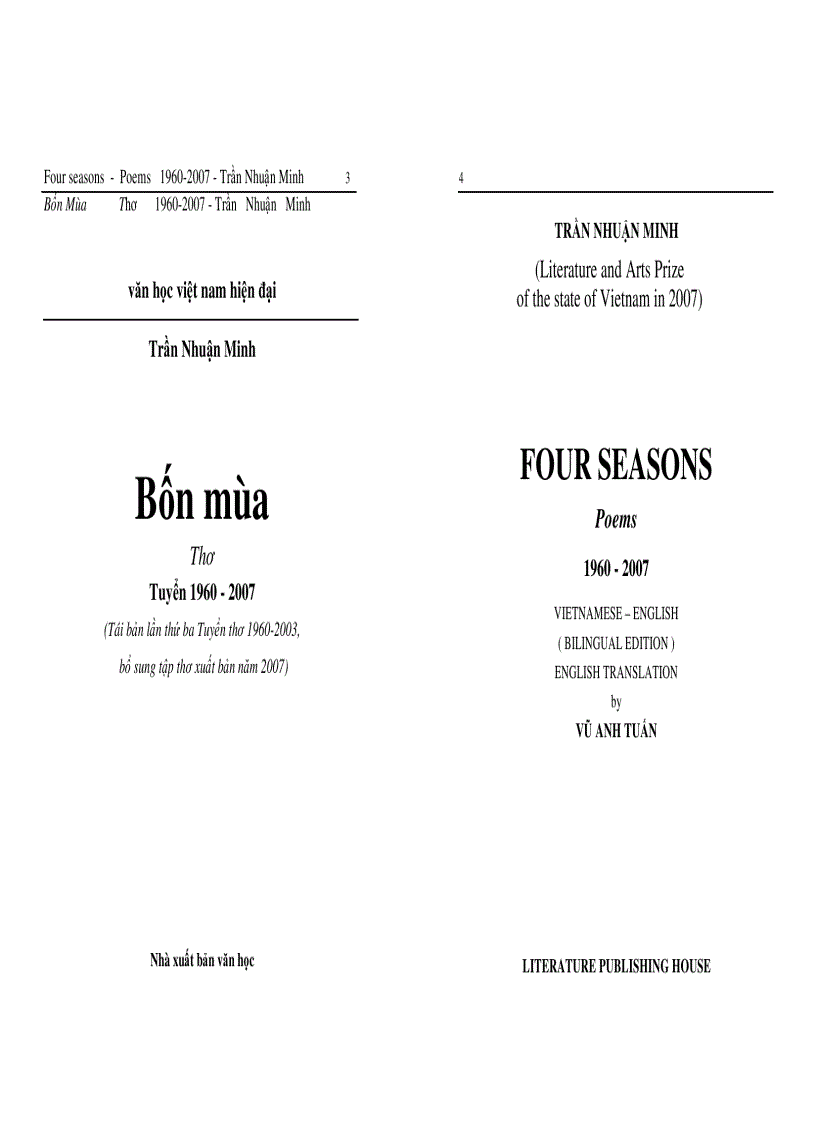 image for page Tập thơ Bốn mùa