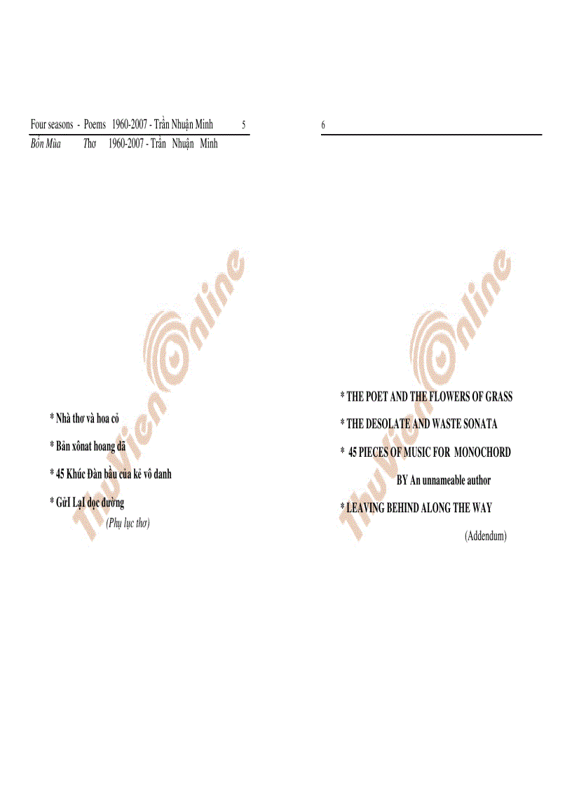 image for page Tập thơ Bốn mùa