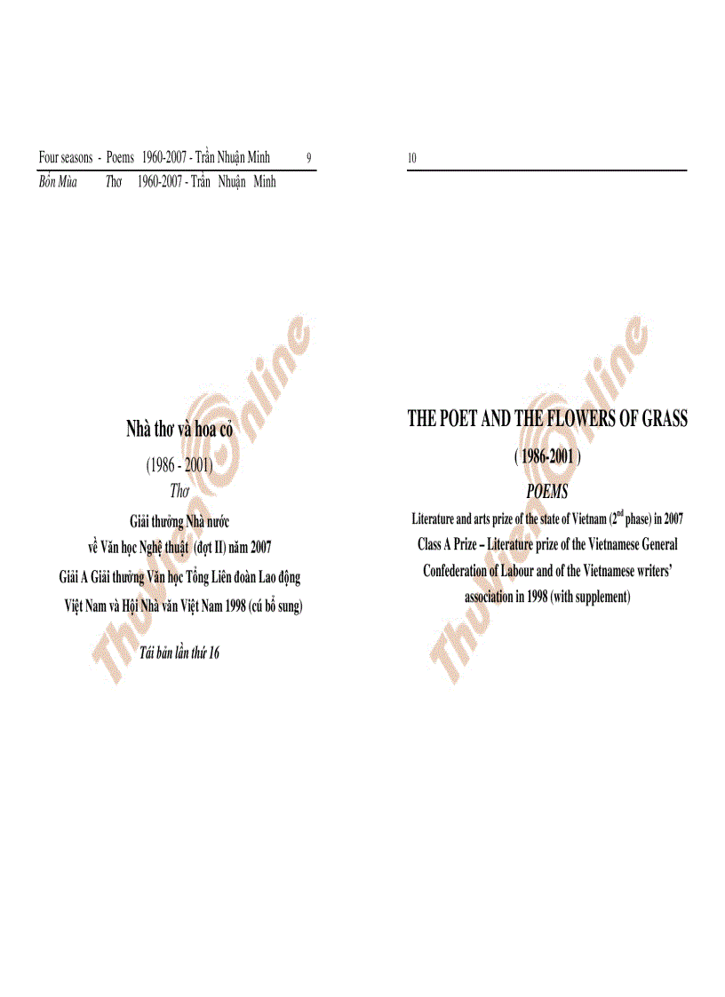 image for page Tập thơ Bốn mùa