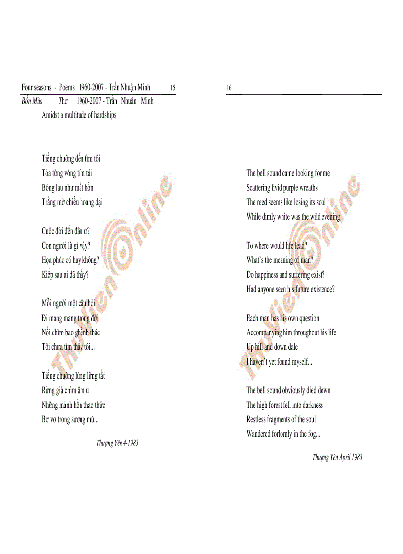 image for page Tập thơ Bốn mùa