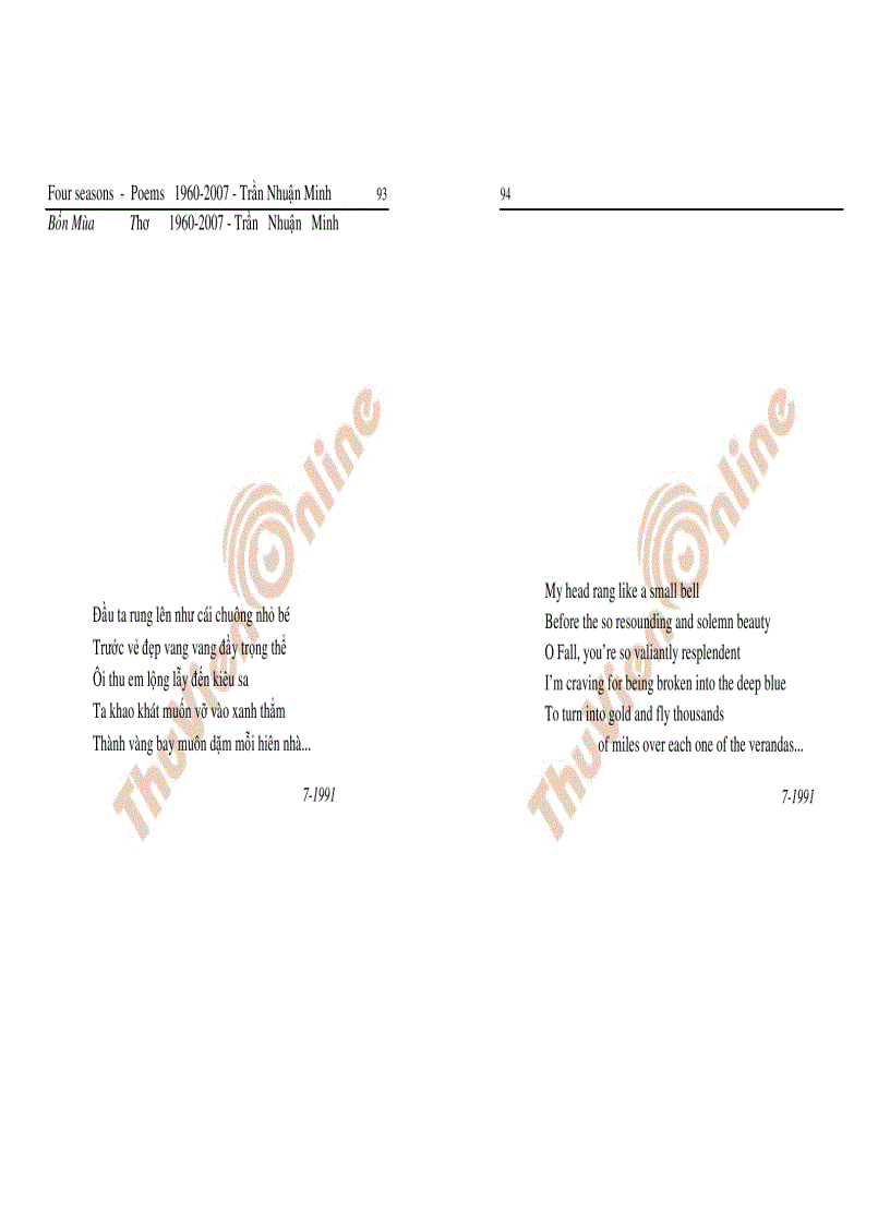 image for page Tập thơ Bốn mùa