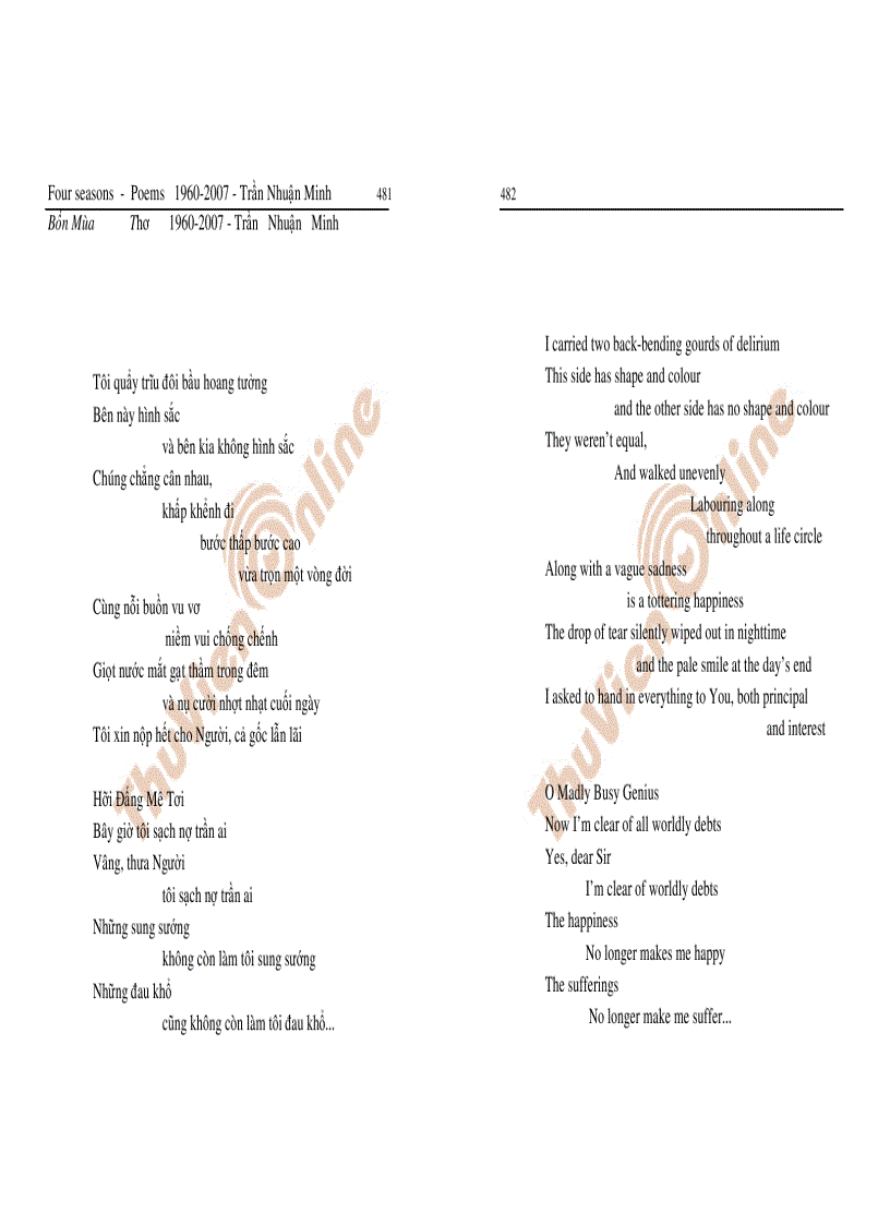 image for page Tập thơ Bốn mùa