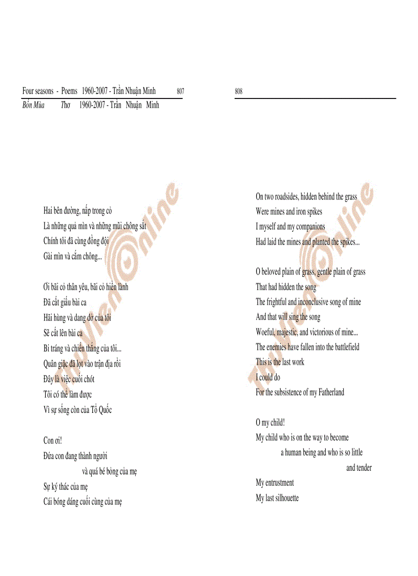 image for page Tập thơ Bốn mùa