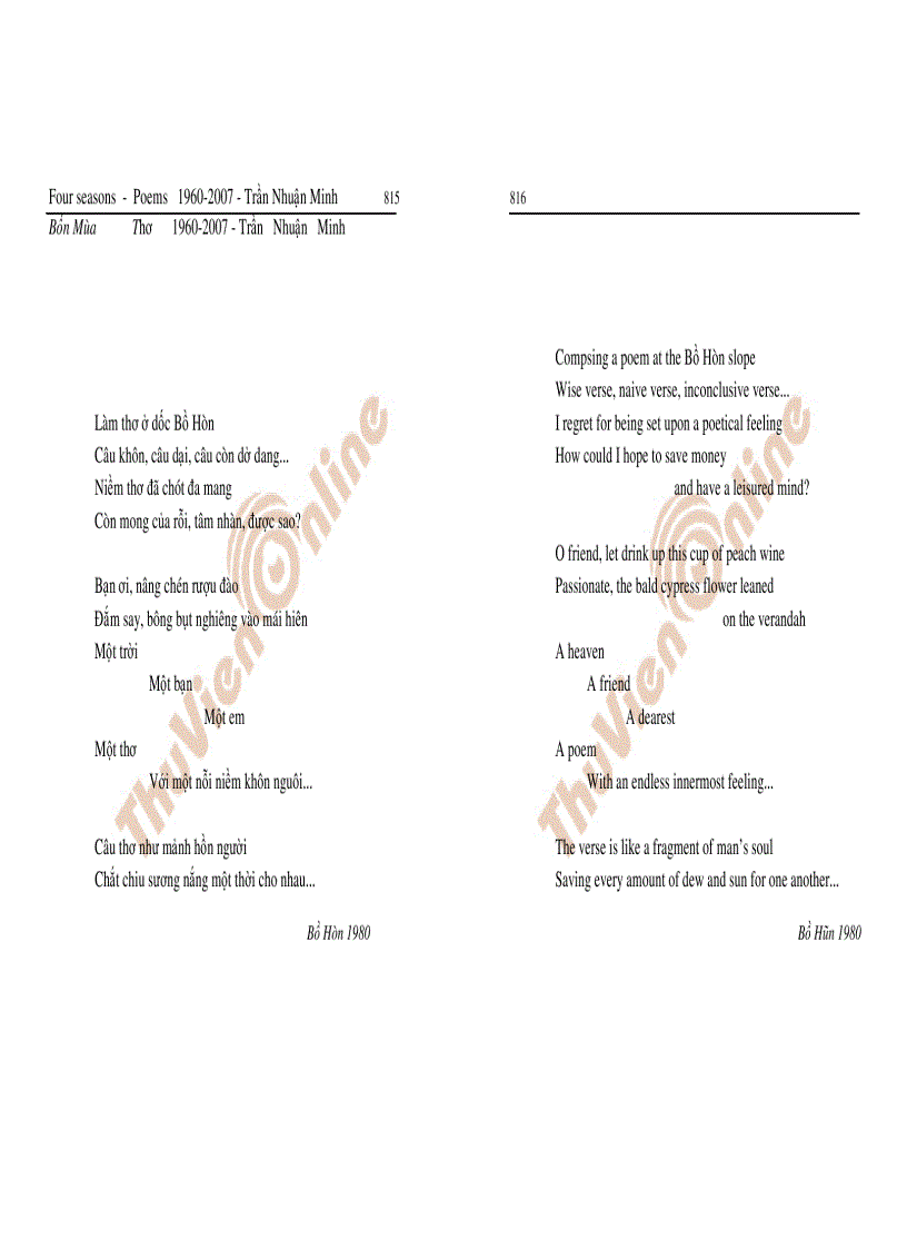 image for page Tập thơ Bốn mùa