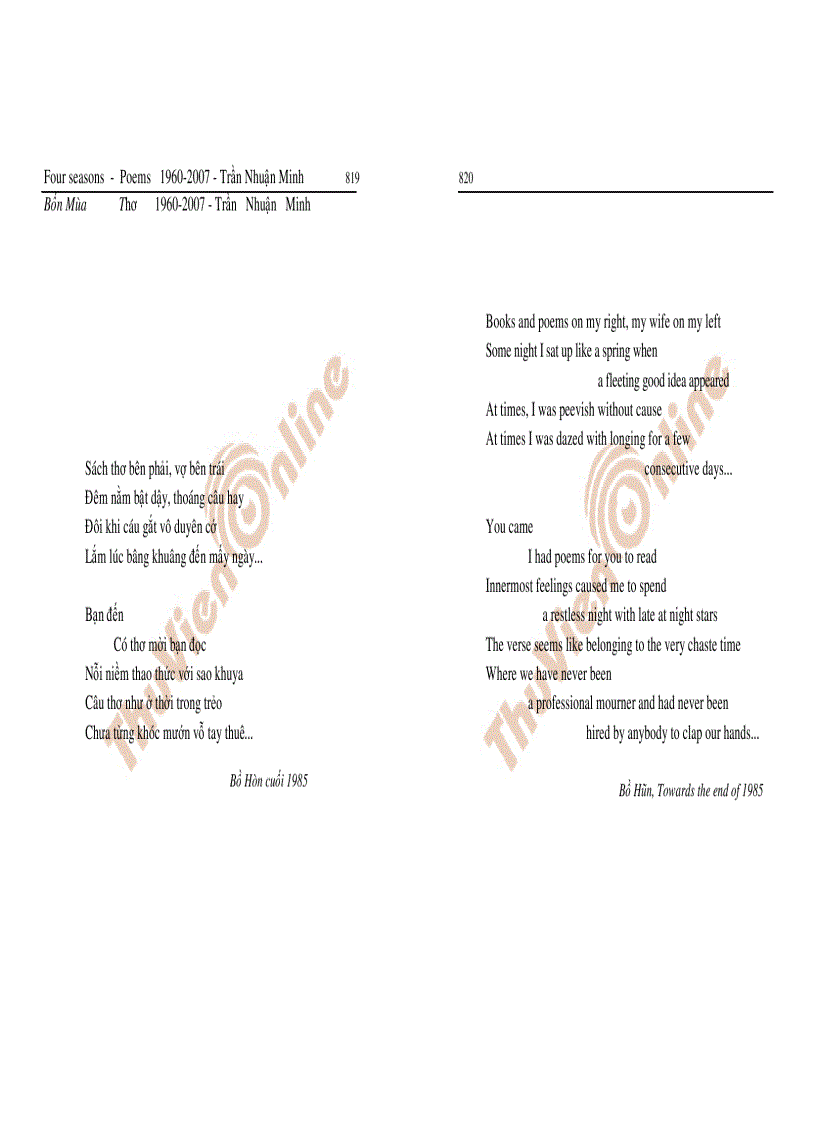 image for page Tập thơ Bốn mùa