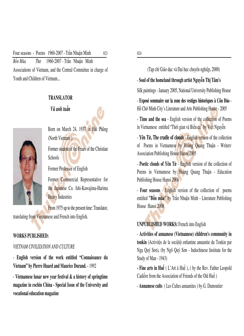 image for page Tập thơ Bốn mùa