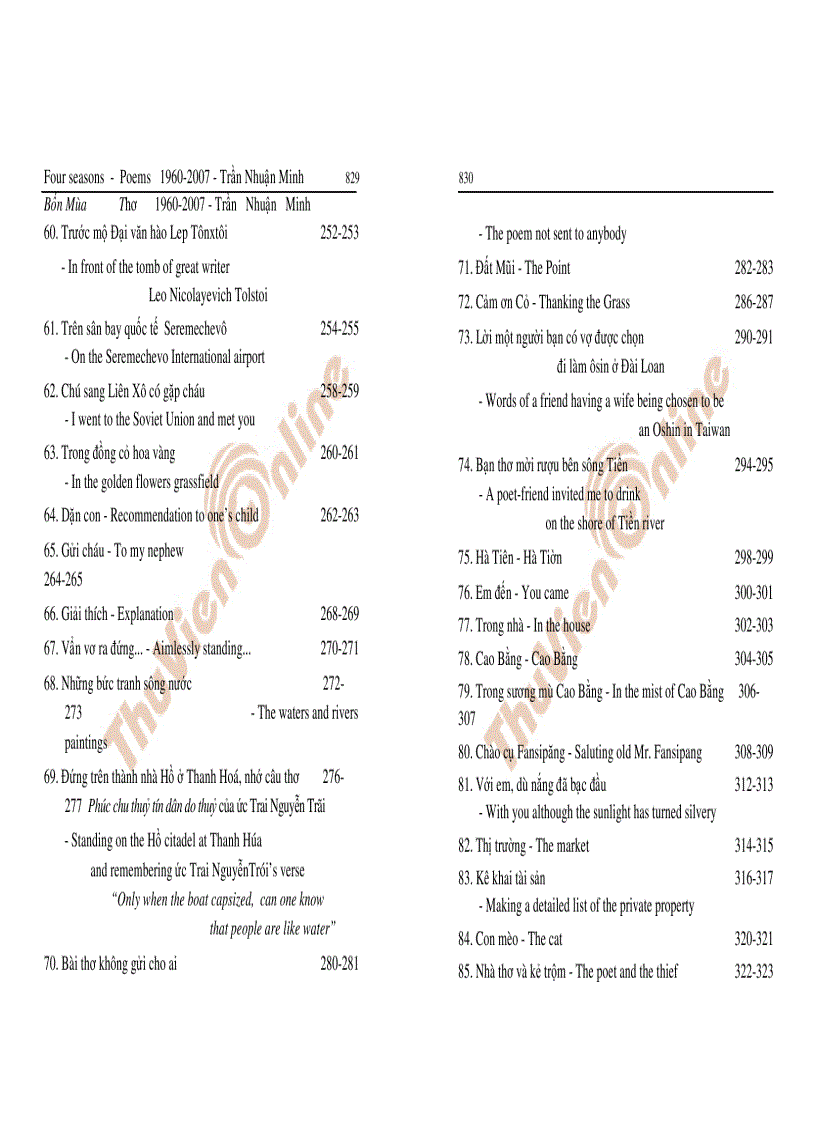 image for page Tập thơ Bốn mùa