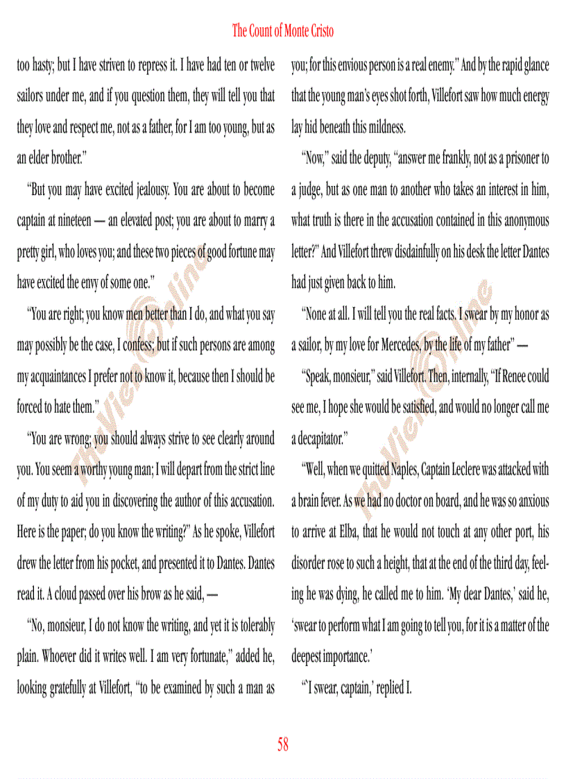 image for page The count of Monte Cristo Bá tước Monte Cristo Phần 1