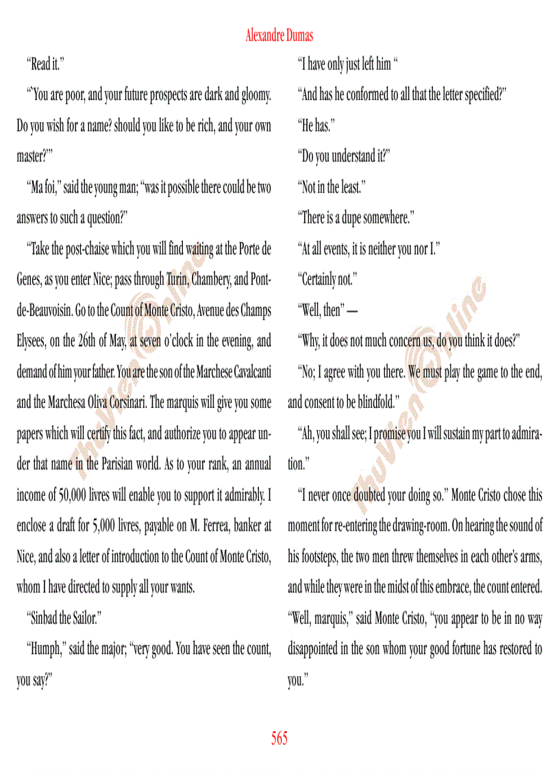 image for page The count of Monte Cristo Bá tước Monte Cristo Phần 1