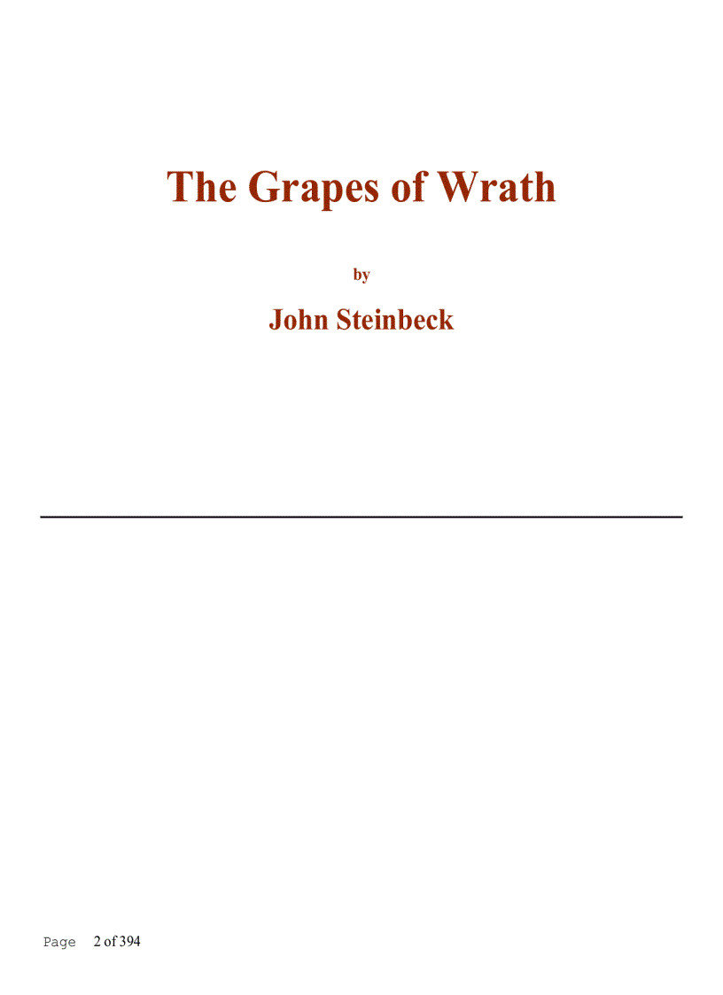 image for page The Grapes of Wrath