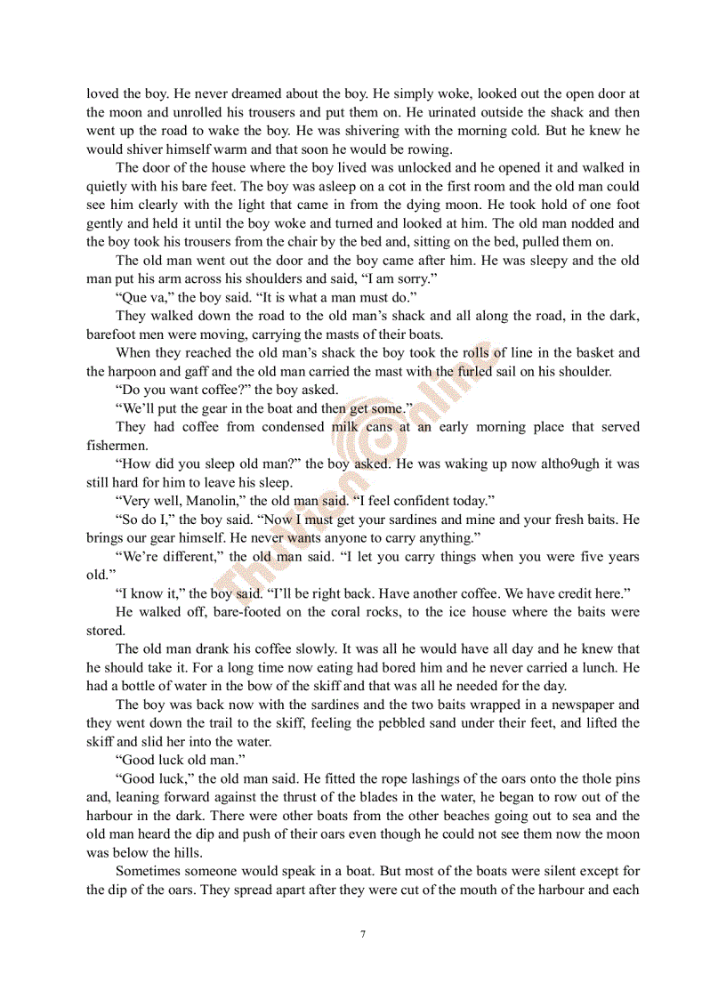 image for page The Old Man and the Sea Ông già và biển cả