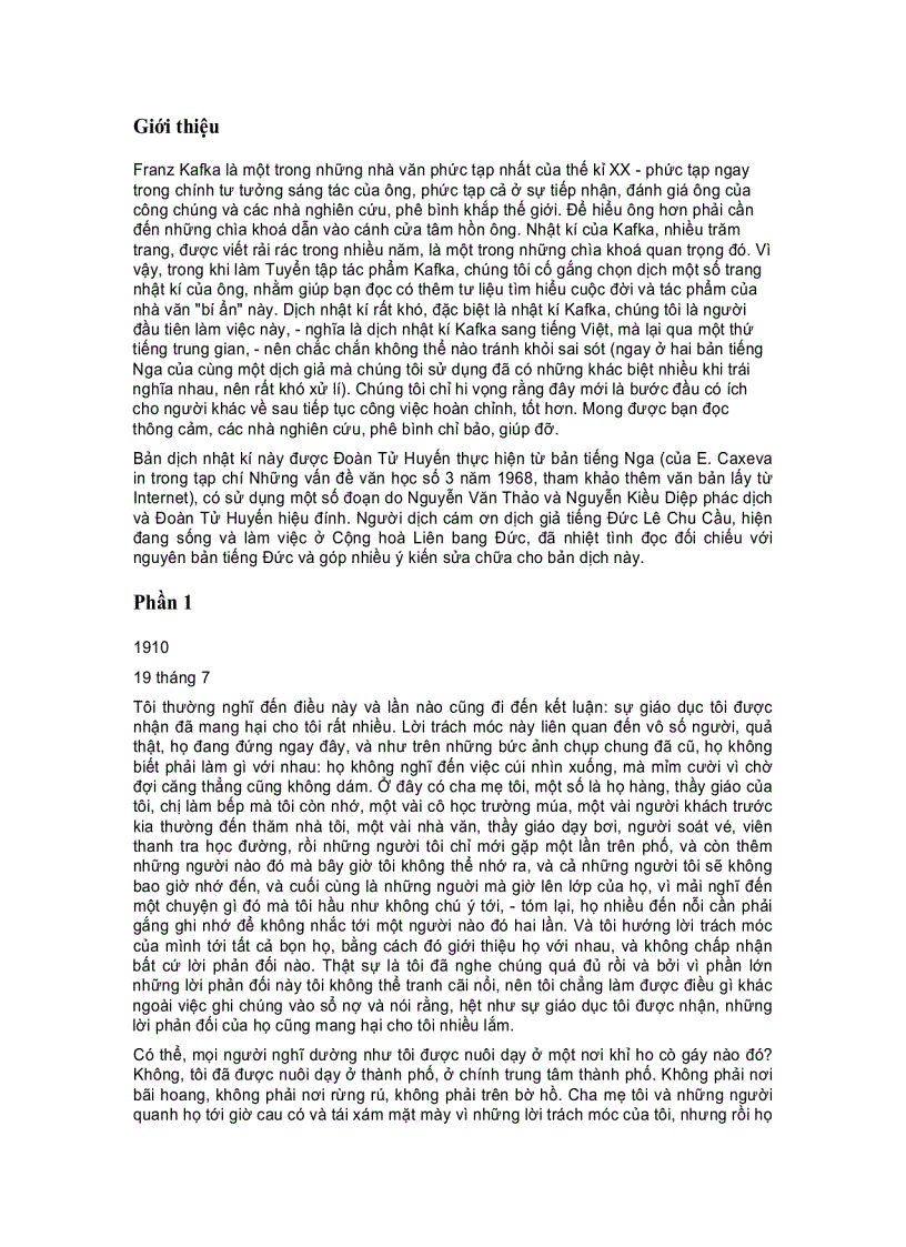 image for page Nhật ký của Kafka