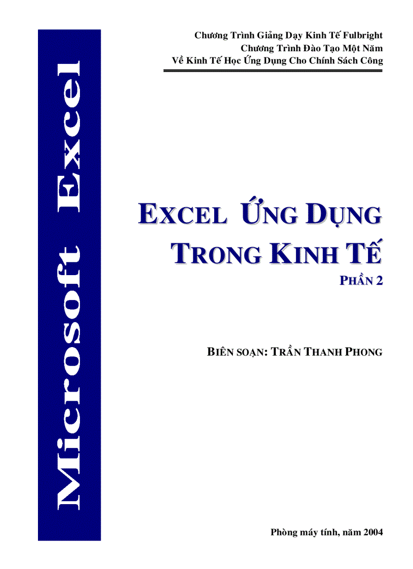 Excel ứng dụng trong kinh tế 2