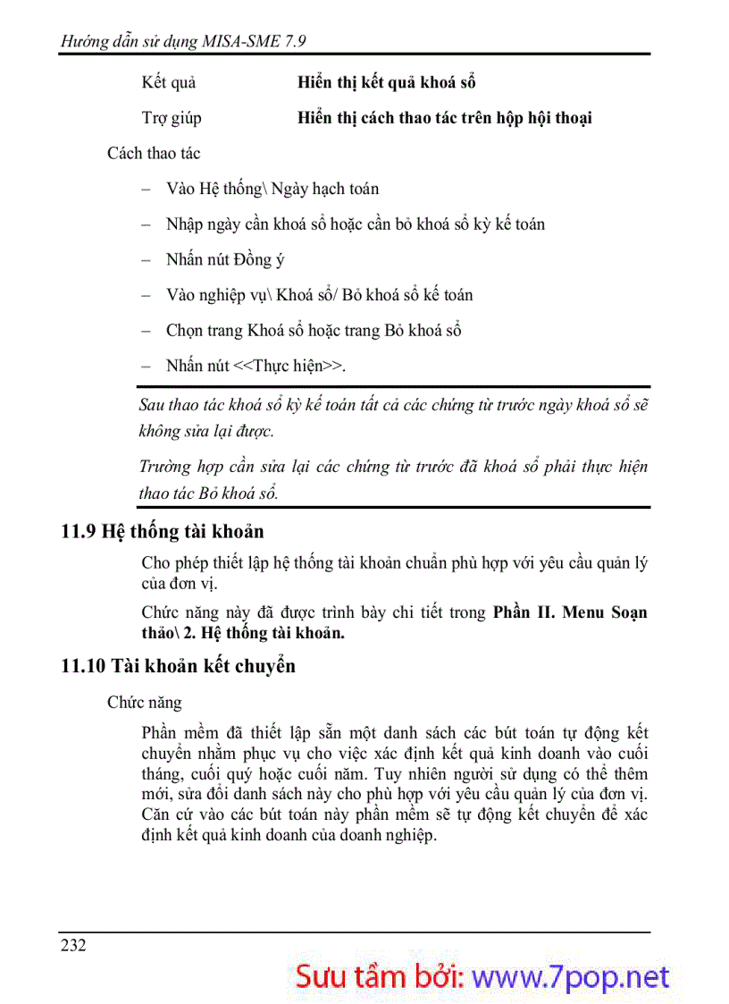 image for page Hướng dẫn sử dụng Phần mềm kế toán MISA SME 7 9