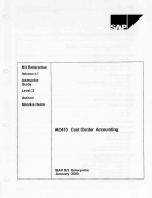 AC410 Cost Center Accounting