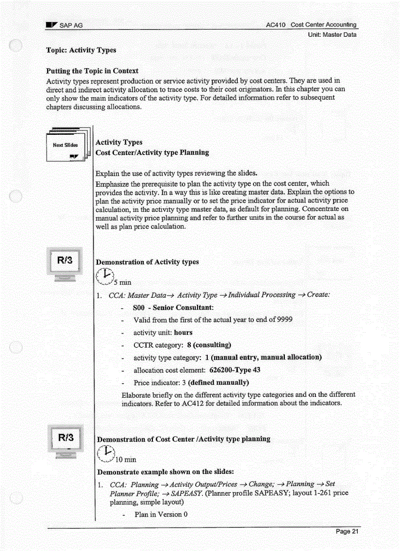 image for page AC410 Cost Center Accounting