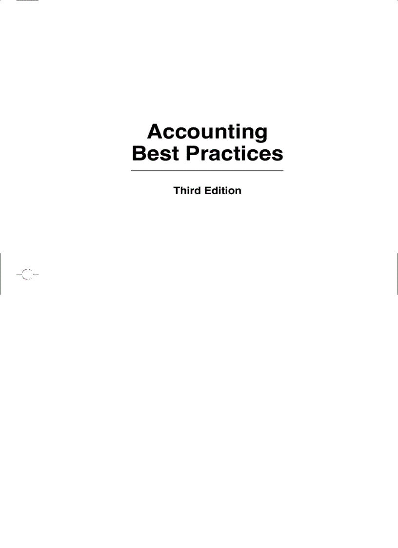 image for page Accounting Best Practices 3rd edition