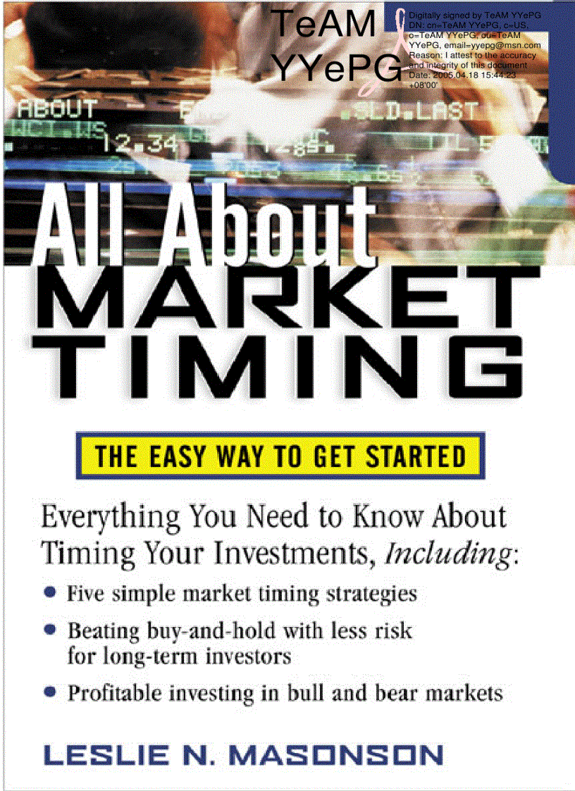 image for page All About Market Timing The Easy Way to Get Started