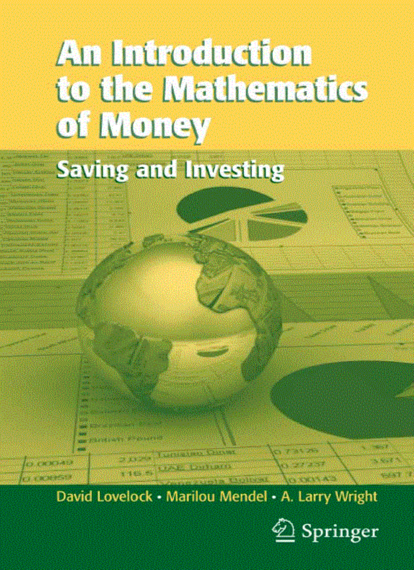 An Introduction to the Mathematics of Money Saving and Investing