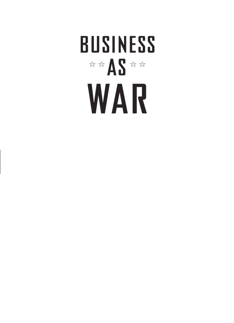 Business as War Battling for Competitive Advantage