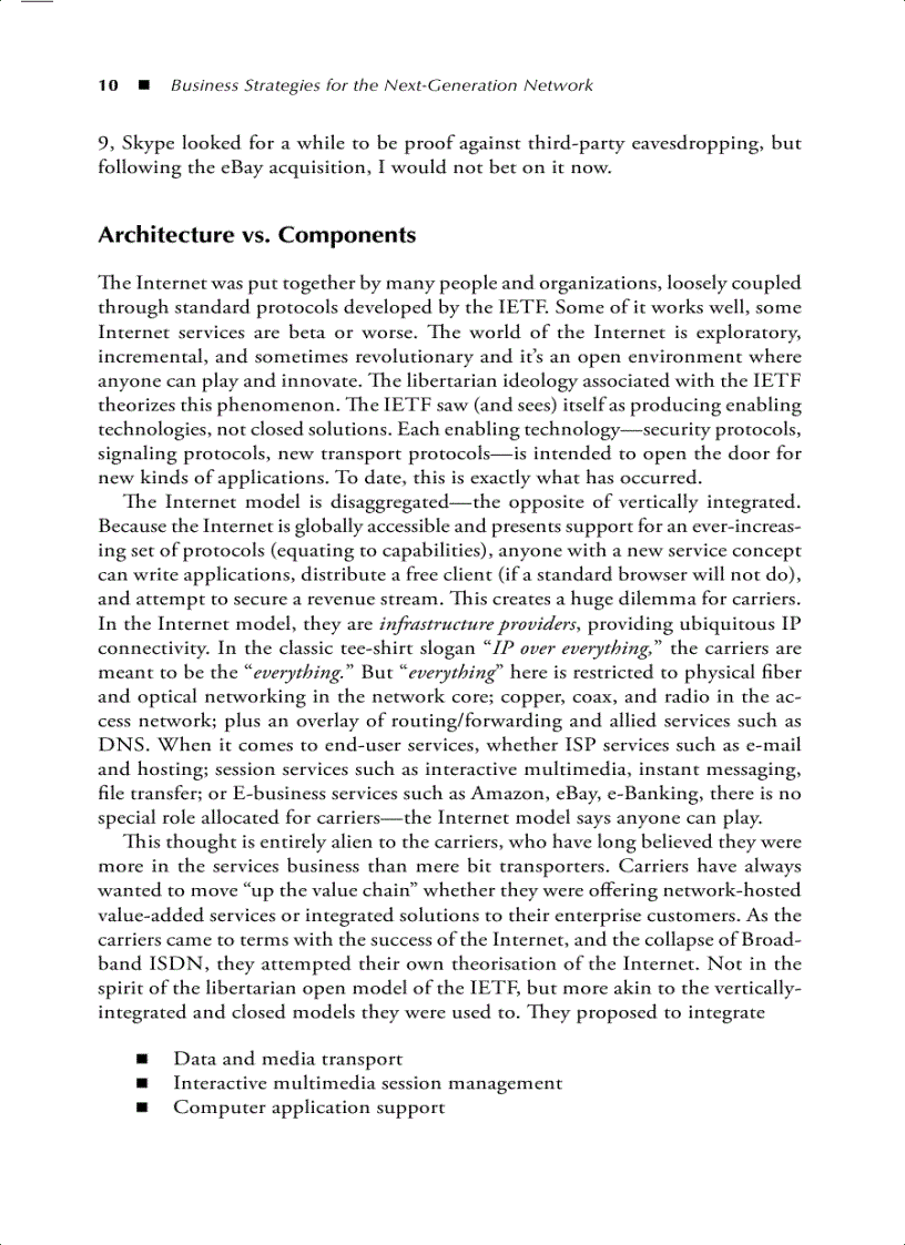 image for page Business Strategies for the Next Generation Network