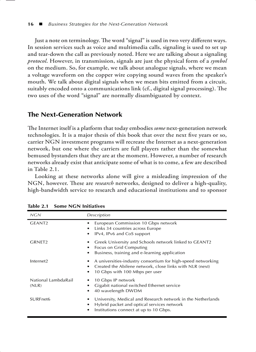 image for page Business Strategies for the Next Generation Network