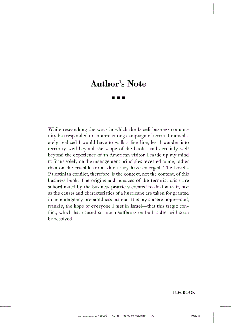 image for page Business Under Fire How Israeli Companies Are Succeeding in the Face of Terror and What We Can Learn from Them