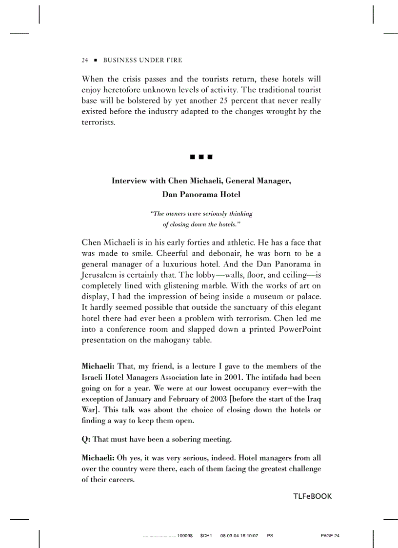 image for page Business Under Fire How Israeli Companies Are Succeeding in the Face of Terror and What We Can Learn from Them