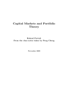 Capital Markets And Portfolio Theory