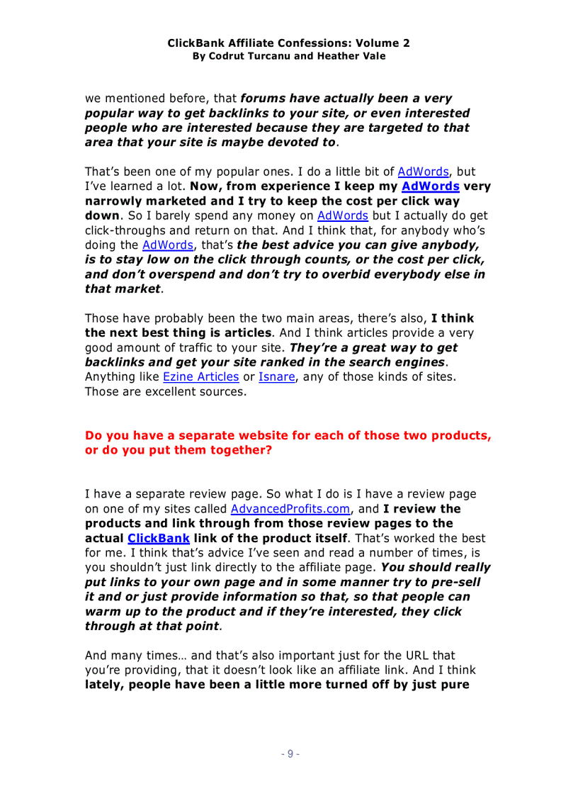 image for page ClickBank Affiliate Confessions Vol 2