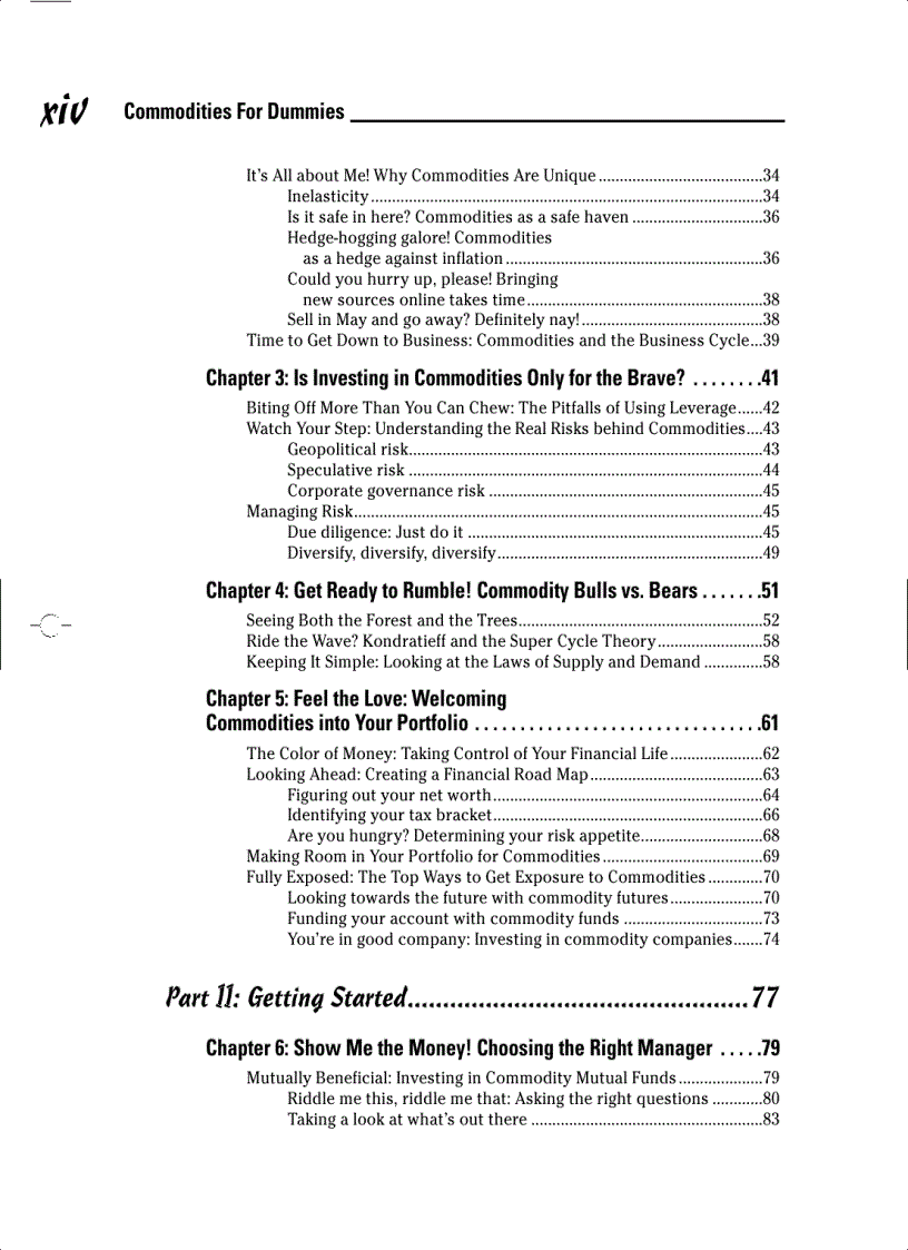 image for page Commodities for Dummies