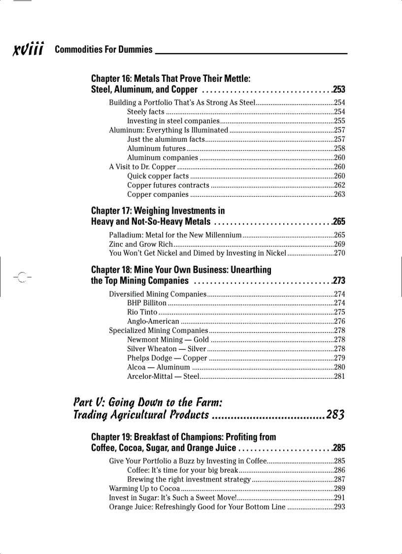 image for page Commodities for Dummies