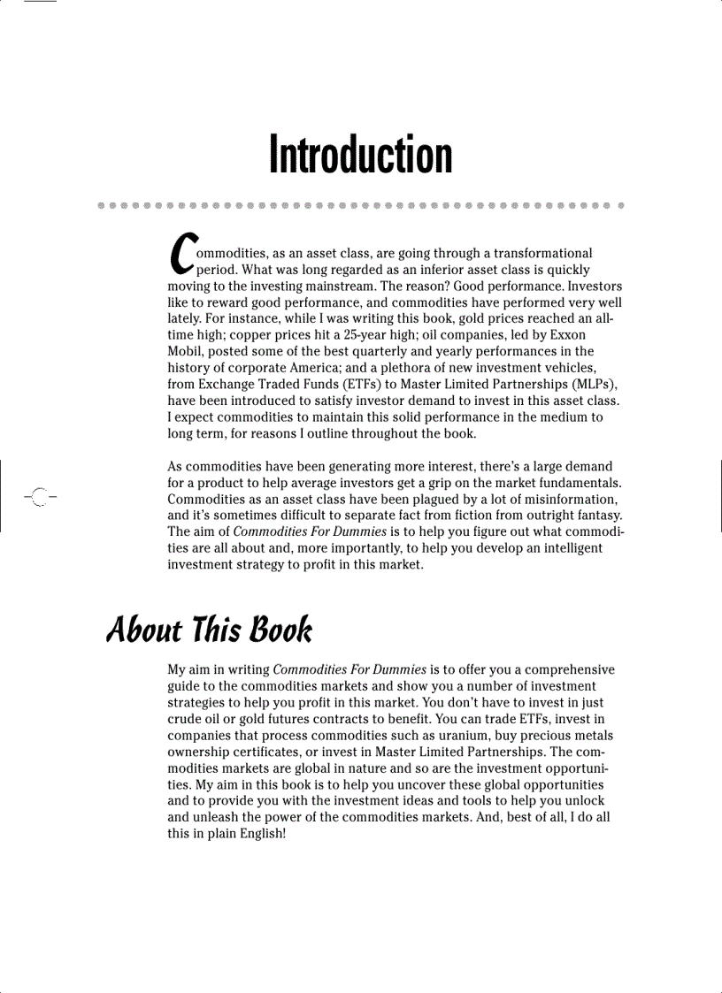 image for page Commodities for Dummies