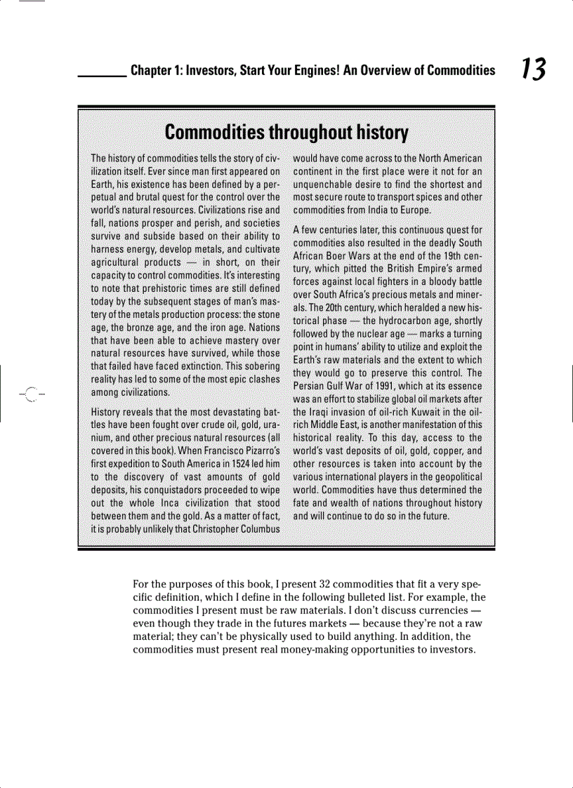 image for page Commodities for Dummies