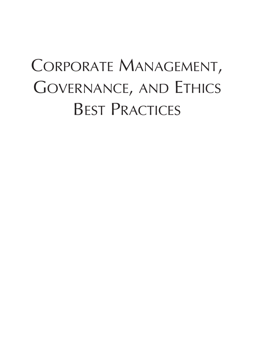 image for page Corporate Management Governance and Ethics Best Practices