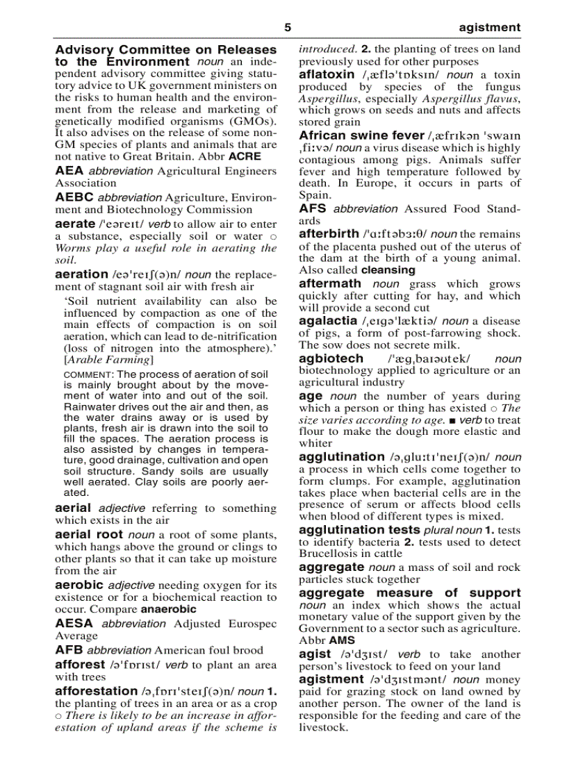 image for page Dictionary of Agriculture