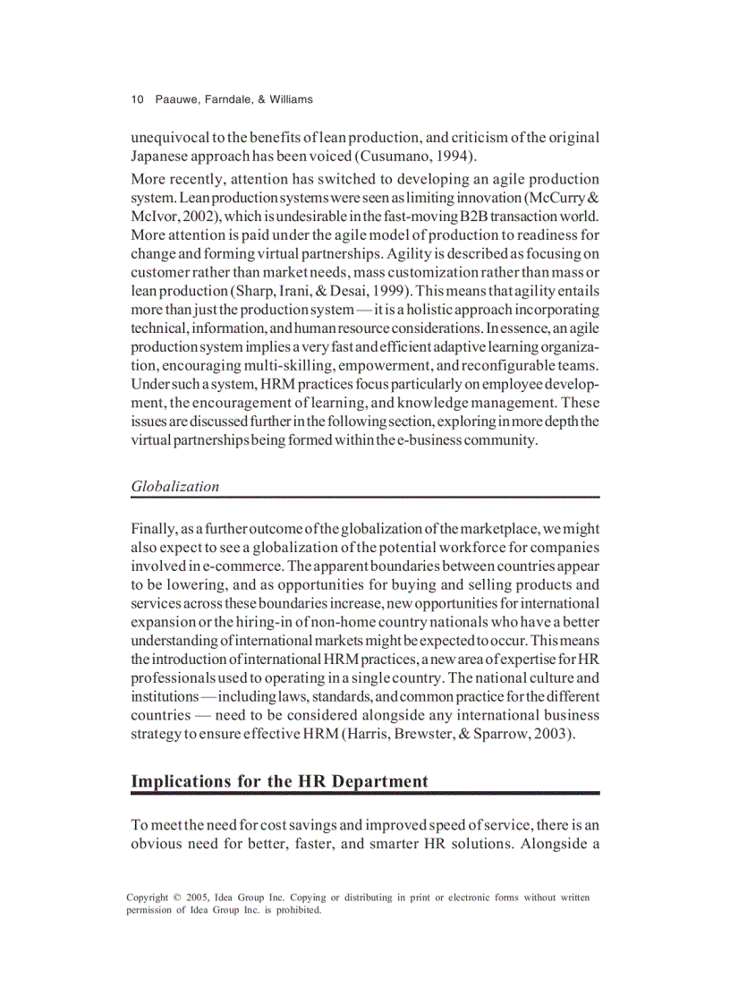 image for page E Human Resources Management Managing Knowledge People